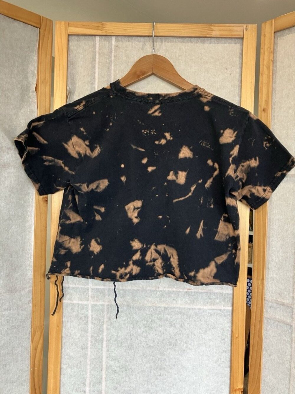Womens Pink Floyd Dark Side Of The Moon Crop Distressed Cotton T-Shirt S/M - Picture 5 of 5